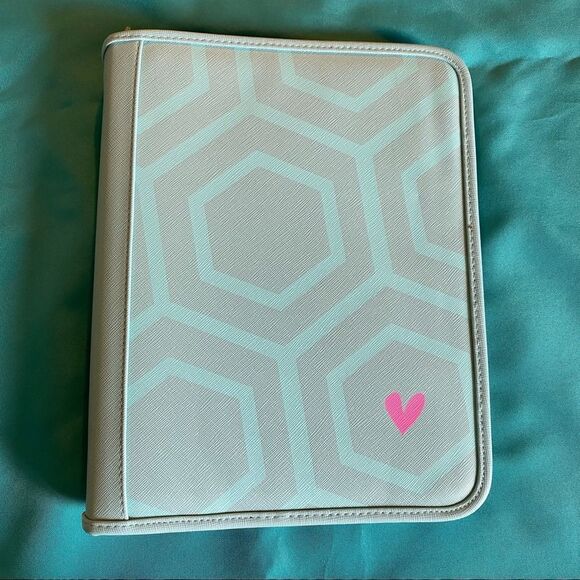 Origami Owl Turquoise Binder, Business Card Holder and Sticky Phone Card Holder - Picture 1 of 10